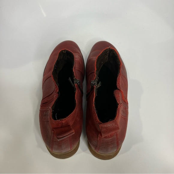 Josef Seibel red leather Sienna 45 ankle boots women’s size 39 boho trendy - Picture 6 of 9